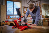 Einhell Ingletadora TC-SM 2534/1 Dual (máx. 2350 W, Función de tracción integrada, cabezal de sierra inclinable, tope de pieza de trabajo, láser, Incluye hoja de sierra de precisión de carburo)