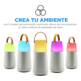 ION Audio Bright MAX - Altavoz Bluetooth portátil Impermeable, con iluminación, Sonidos atmosféricos a 360°, tecnología Multi-Sync y batería Recargable, Gray