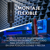 M-Audio Uber Mic - micrófono de condensador USB, para gaming y streaming en PC, podcast, grabaciones, con 4 patrones polares, mute y salida de auriculares