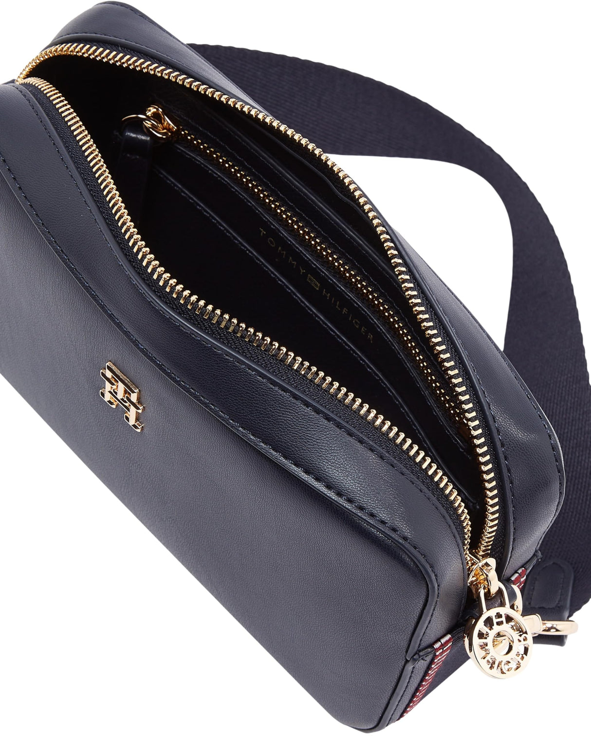 Tommy Hilfiger Bolso con asa Mujer Distinct Camera Bag pequeño, Azul (Space Blue Corp), Talla Única