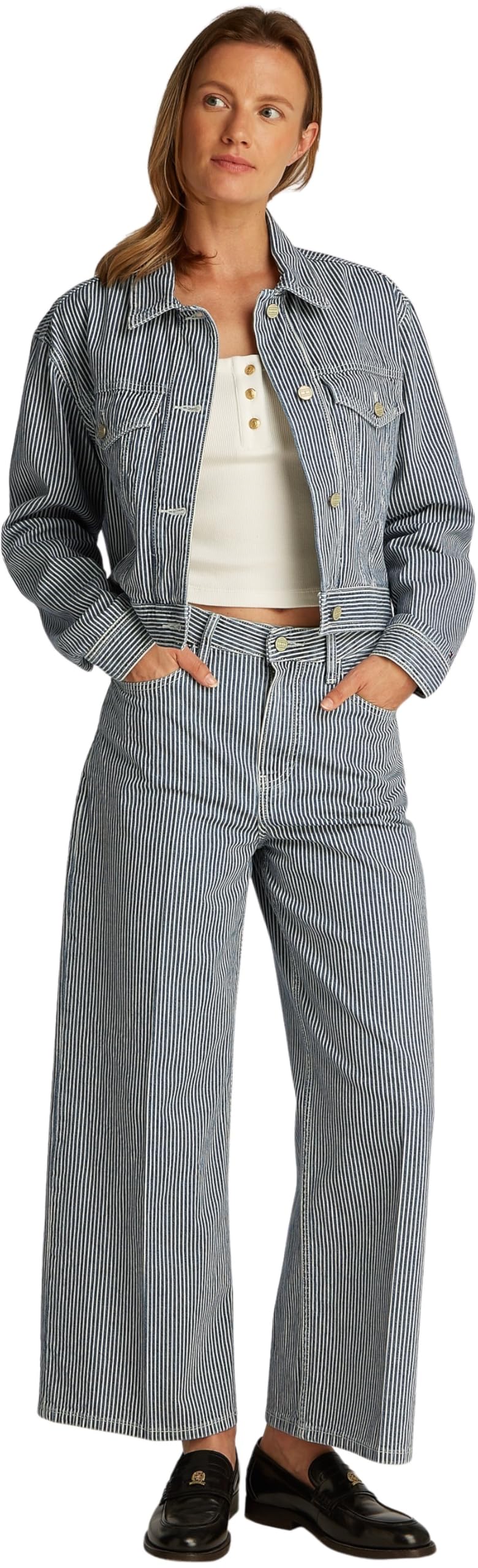 Tommy Hilfiger Vaqueros Mujer Wide Leg Talle Alto, Multicolor (Jaz), 30W/33L