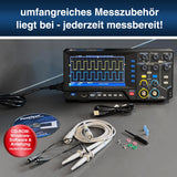 PeakTech 1404 Osciloscopio Digital de 2 Canales con Interfaz USB - 100 MHz, 1GS/s, Software para PC, Negro [3 Años de Garantía]