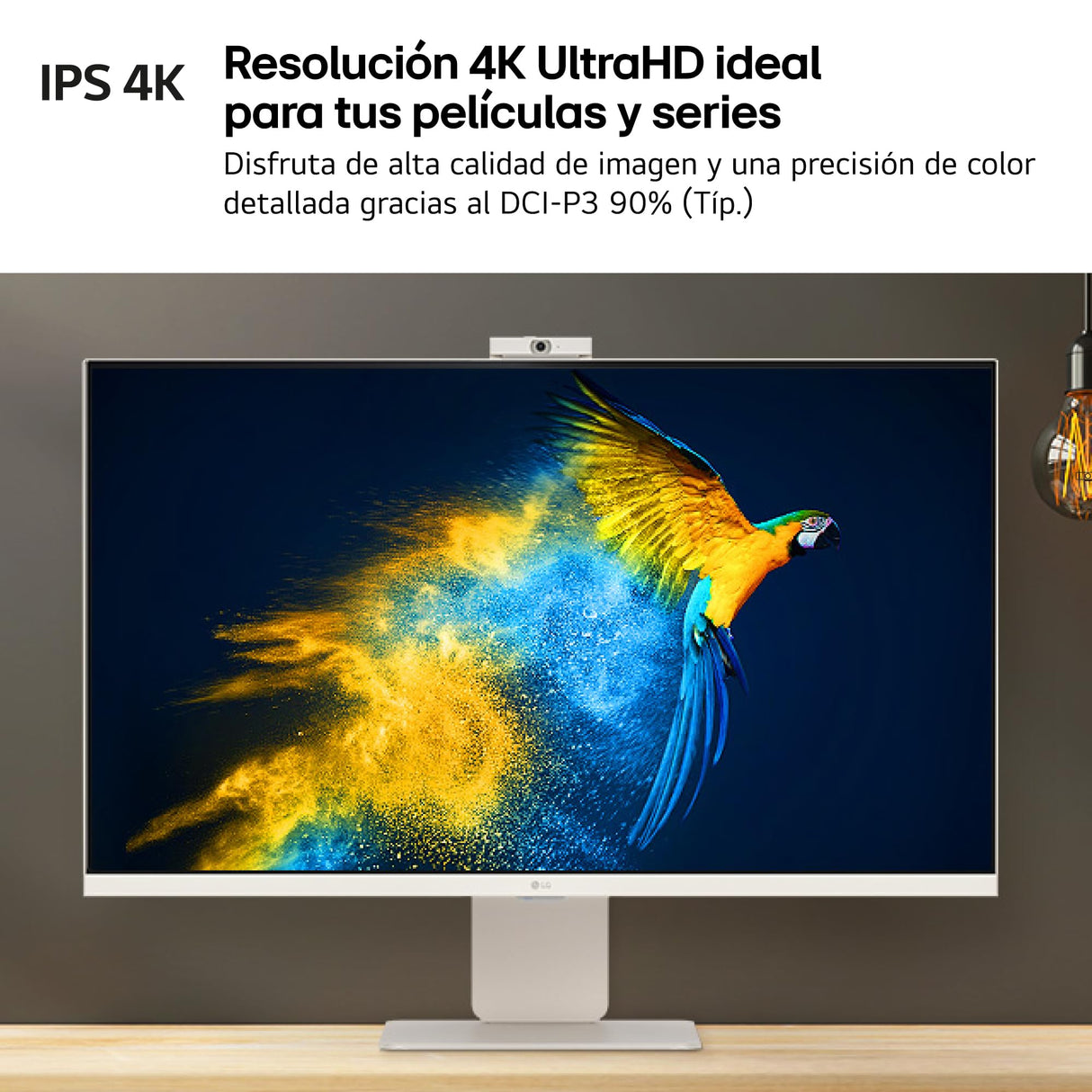 LG 32SR85U-W - MyView Smart Monitor, 32 Pulgadas, 3840 x 2160 (Ultra HD 4K), Panel IPS, webOS 23, ThinQ App, Web CAM, Blanco