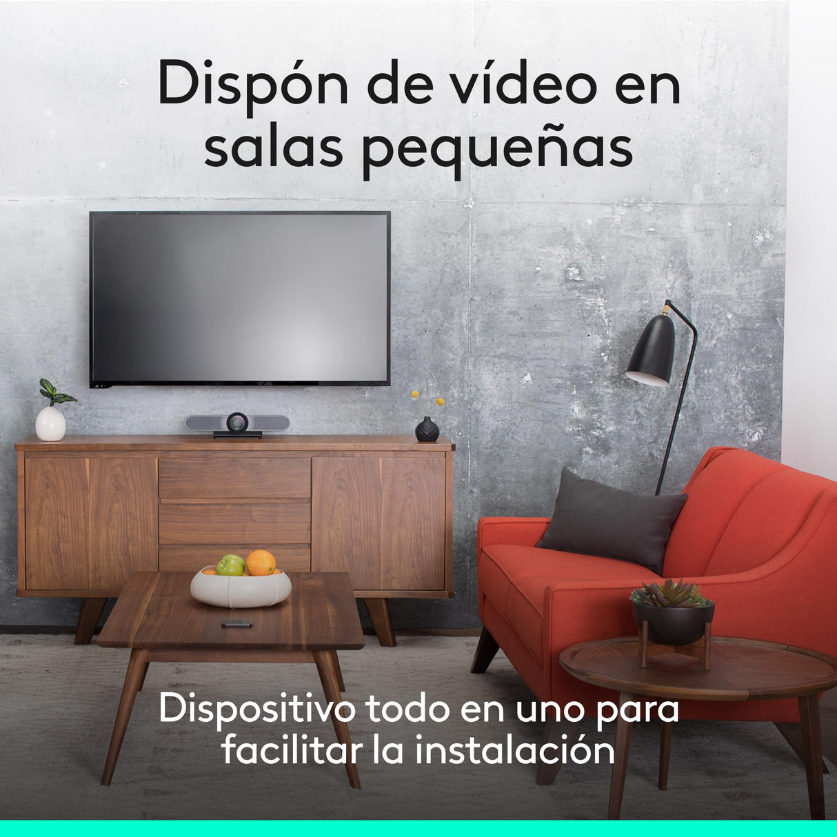 Logitech MeetUp, Sistema de Cámara para Conferencias, Webcam Ultra HD 4K/1080p/720p, 3 Micrófonos/Altavoces Personalizables, Amplio Campo Visual 120 grados, PC/Mac/Portátil/Macbook/Tablet Negro