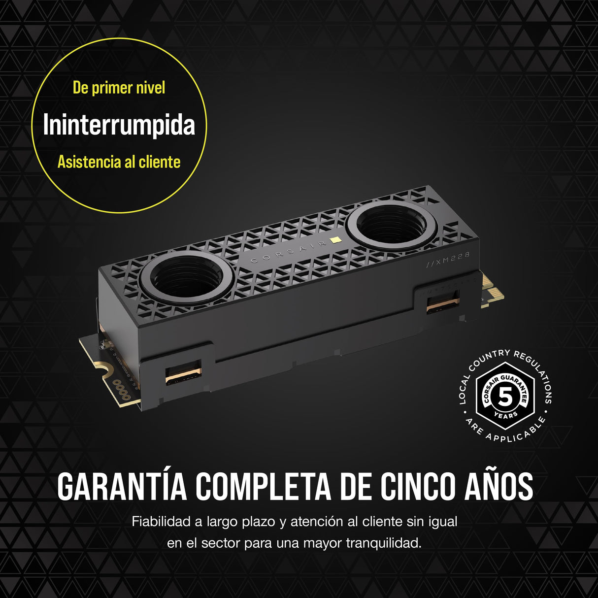 Corsair MP700 Pro SE Hydro X Series 4 TB M.2 PCIe Gen5 x4 NVMe 2.0 SSD – M.2 2280 – hasta 14.000 MB/s Velocidad de Lectura Secuencial – Bloque de Refrigeración Líquida Preinstalado – Negro