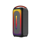 Majestic Flame 66 Pro – Altavoz de Fiesta Bluetooth, Luces LED, entradas USB/Micro SD/AUX/Mic/Guitar, micrófono, Mando a Distancia, TWS, batería Recargable, asa y Correa de Transporte