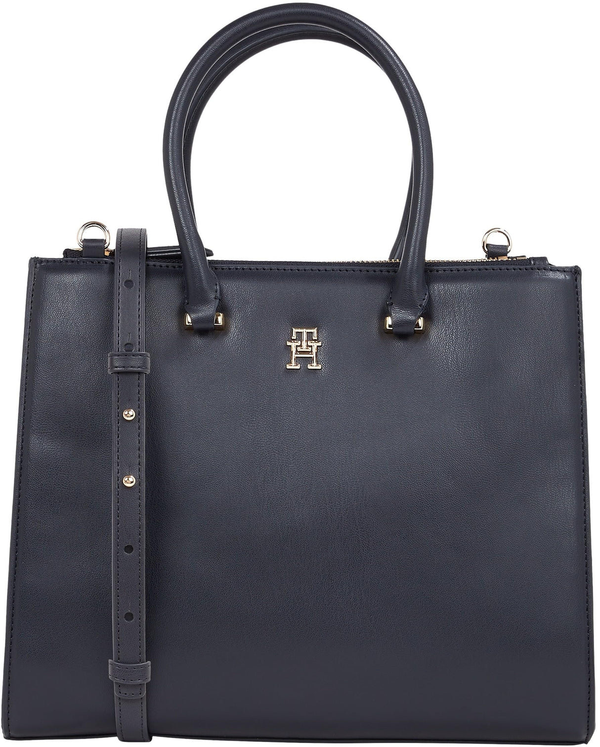 Tommy Hilfiger Bolso Tote Mujer Eternity Med con cremallera, Azul (Space Blue), Talla Única