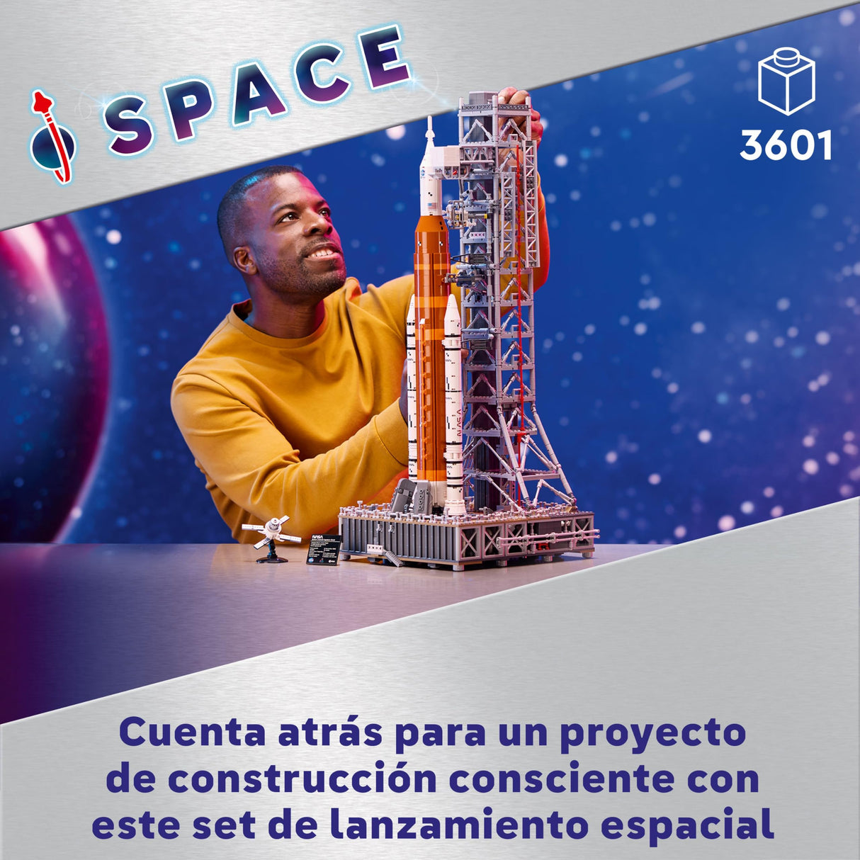 LEGO Icons Sistema de Lanzamiento Espacial Artemis de la NASA con Cápsula Orión, Maqueta de Cohete para Adultos, Decoración del Hogar y la Oficina, Regalo para Hombres y Mujeres 10341