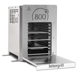 intergrill Barbacoa eléctrica de 800 °, quemador de cuarzo, parrilla de alto rendimiento, calidad profesional, 20 kg, parrilla de mesa de acero inoxidable, incluye rejilla de barbacoa