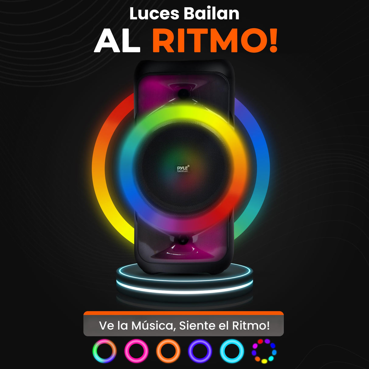 Pyle Altavoz Grande, Bluetooth, Portátil, Sistema True Wireless Stereo, Graves Potentes y Agudos Claros