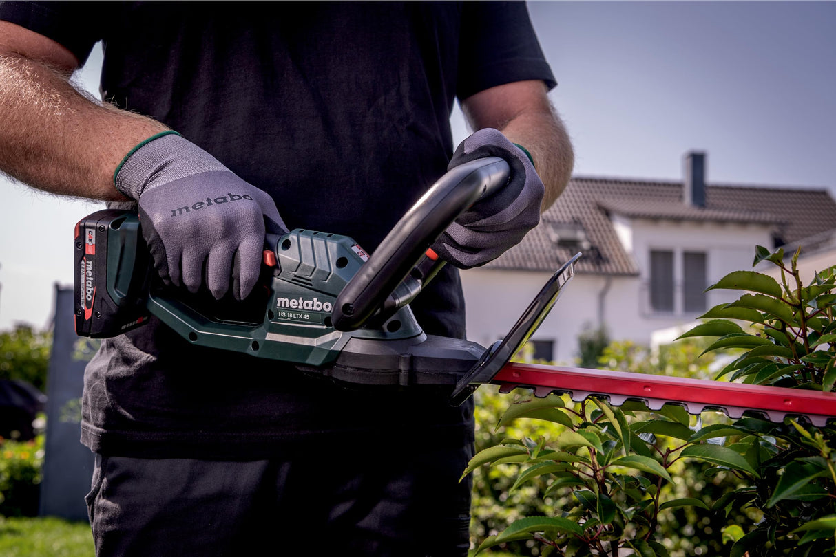 Metabo Cortasetos a Batería HS 18 LTX 55V - Poderoso y Silencioso - 18V, Cuchillas Láser - Sin Batería o Cargador Incluidos