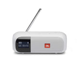 JBL Tuner 2 Sintonizador de radio JBL, altavoz portátil Bluetooth con MP3, DAB plus y radio FM, sonido potente y nitidez, color blanco