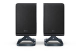 Sharp HT-SPR52021(BK) Pareja de Altavoces Traseros inalámbricos 1.0.1 para conectar a tu Barra de Sonido Q para Experiencia Mejorada, Sonido Envolvente, Dolby Atmos y DTS:X, P. MAX 200W, Negro
