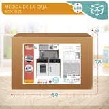 WOOMAX Cocina Juguete de Madera con luz y Sonidos, con Accesorios y Utensilios de Cocina, para niños Desde 3 años (49026)
