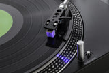 Dual DTJ 301.1 USB - Tocadiscos para DJ (33/45 U/min, control de velocidad, sistema fonocaptor magnético, iluminación de agujas, cable USB), color negro [Importado de Alemania]