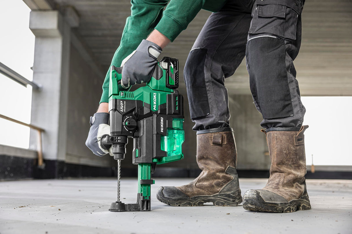 HIKOKI Martillo perforador y cincelador con batería DH1826DA, grabación: SDS-plus (18 V, 5,0 Ah, velocidad de ralentí 0-4300 min-1, energía de impacto (según EPTA 5.0): 3,2 J, motor sin escobillas,