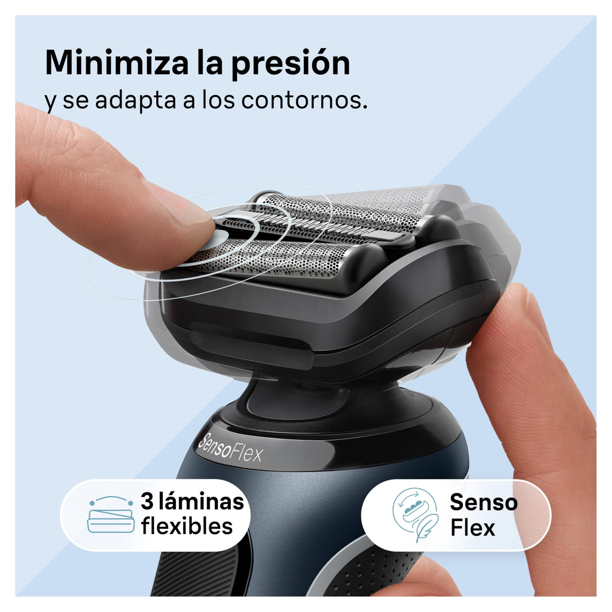 Braun Series 6 Afeitadora Eléctrica Hombre, Máquina de Afeitar Barba con Recortadora De Precisión EasyClick, SensoFlex, Uso En Seco y en Mojado, Recargable, Inalámbrica, 61-N1200s, Gris