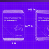 WD Purple Pro 26TB Smart Video Disco Duro Interno de 3,5" - 7200 RPM, AllFrame Technology, 550 TB/año, 512 MB Caché