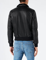 Schott NYC Lcfresno Chaqueta clásica con Cuello en el Lado Lateral, Negro, S Unisex Adulto