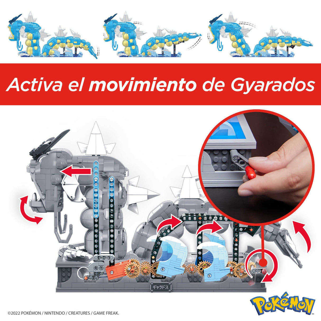 MEGA Construx Pokemon Coleccionistas Gyarados Figura cinemática de bloques de construcción, juguete +10 años (Mattel HGC24)