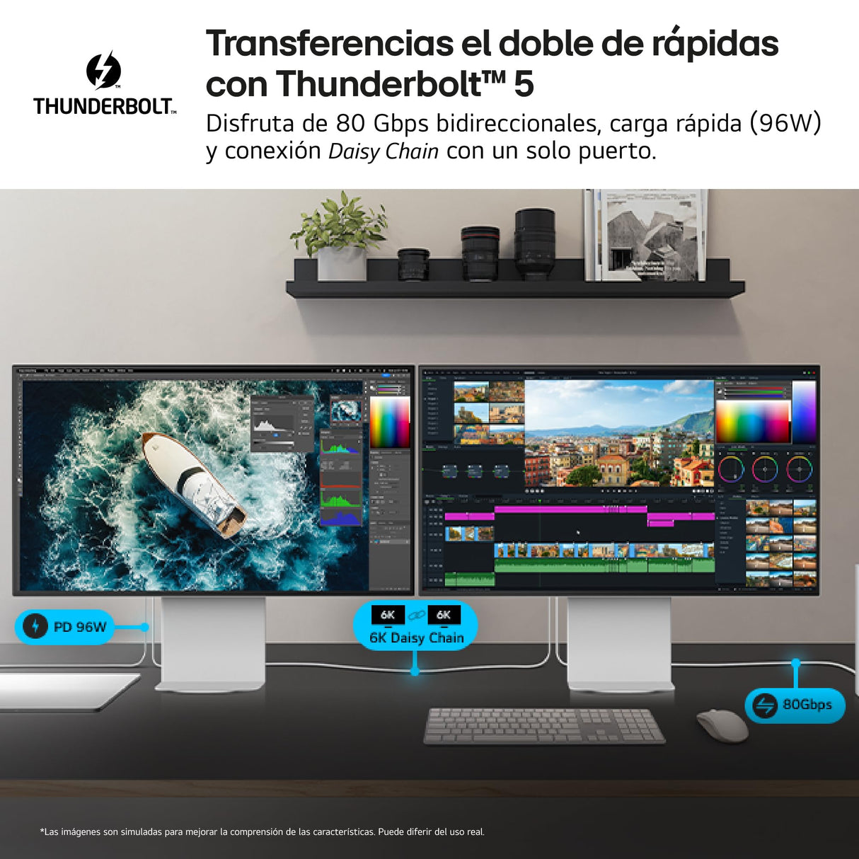 LG 32U990A-S - Monitor Ultrafine 6K, 31,5'', (6144 x 3456), IPS Black 16:9, HDR10, Display HDR600, 450 nits, 60Hz, Super Resolution+, Black Stabilizer, HDMI 2.1, Inclinación/Altura/Pivote, Plata