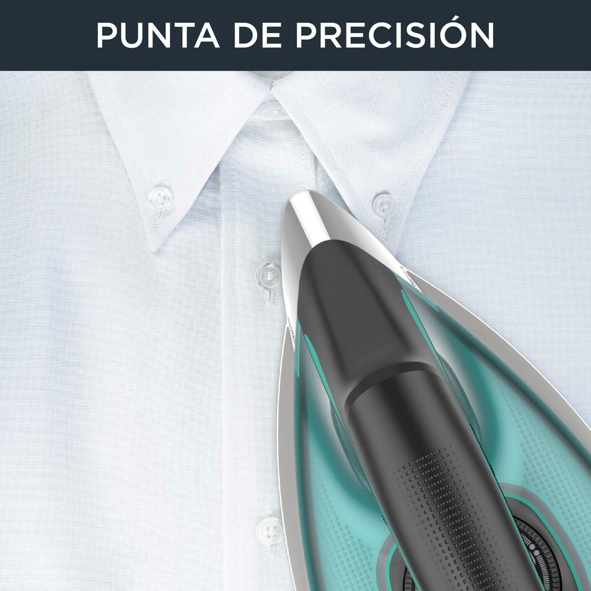 Rowenta Compact Steam Pro DG7623 Centro de planchado, 6.3 bares de presión, golpe de vapor de 325 g/minuto, suela antiarañazos deslizante, sistema eco, Color Azul/Negro