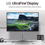 LG 27UQ850V-W - Monitor Ultrafine, 27 Pulgadas, 16:9, 3840x2160, HDMIx1, AMD FreeSync, Clasificación F, USB-C, 5 ms Nano IPS, Blanco