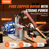 VEVOR Lijadora de Banda, Velocidad Variable de 850 x 300 x 470 mm con VFD, Pulidora de Banda de 1500 W y 2 HP con 3 Moldes de Pulido y 3 Bandas de Lijado para Trabajar Metales y Fabricar Cuchillos