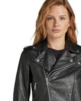G-Star Para Mujer Chaqueta Leather Biker, Negro (dk black D24263-D555-6484), L
