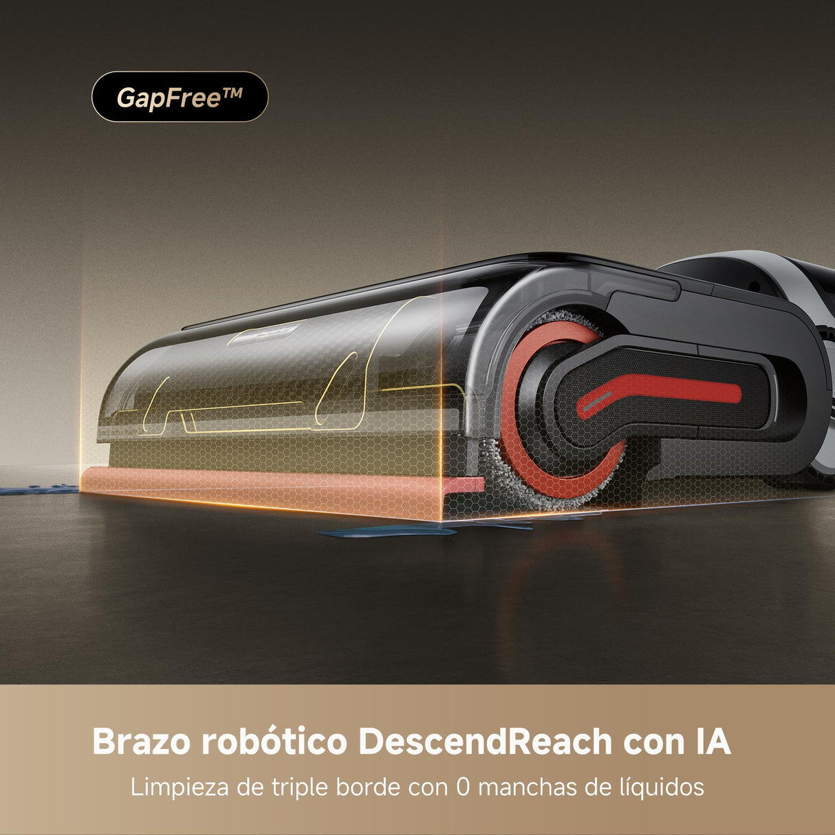 DREAME H15 Pro Heat Aspirador en Seco y Húmedo, Limpia con Agua a 85 °C, Brazo Robot GapFree IA, Detecta por RGB, 22K Pa, 0 Enredos, Lava el Cepillo a 100 °C, Seca a 90 °C en 5 min, Navega con la App