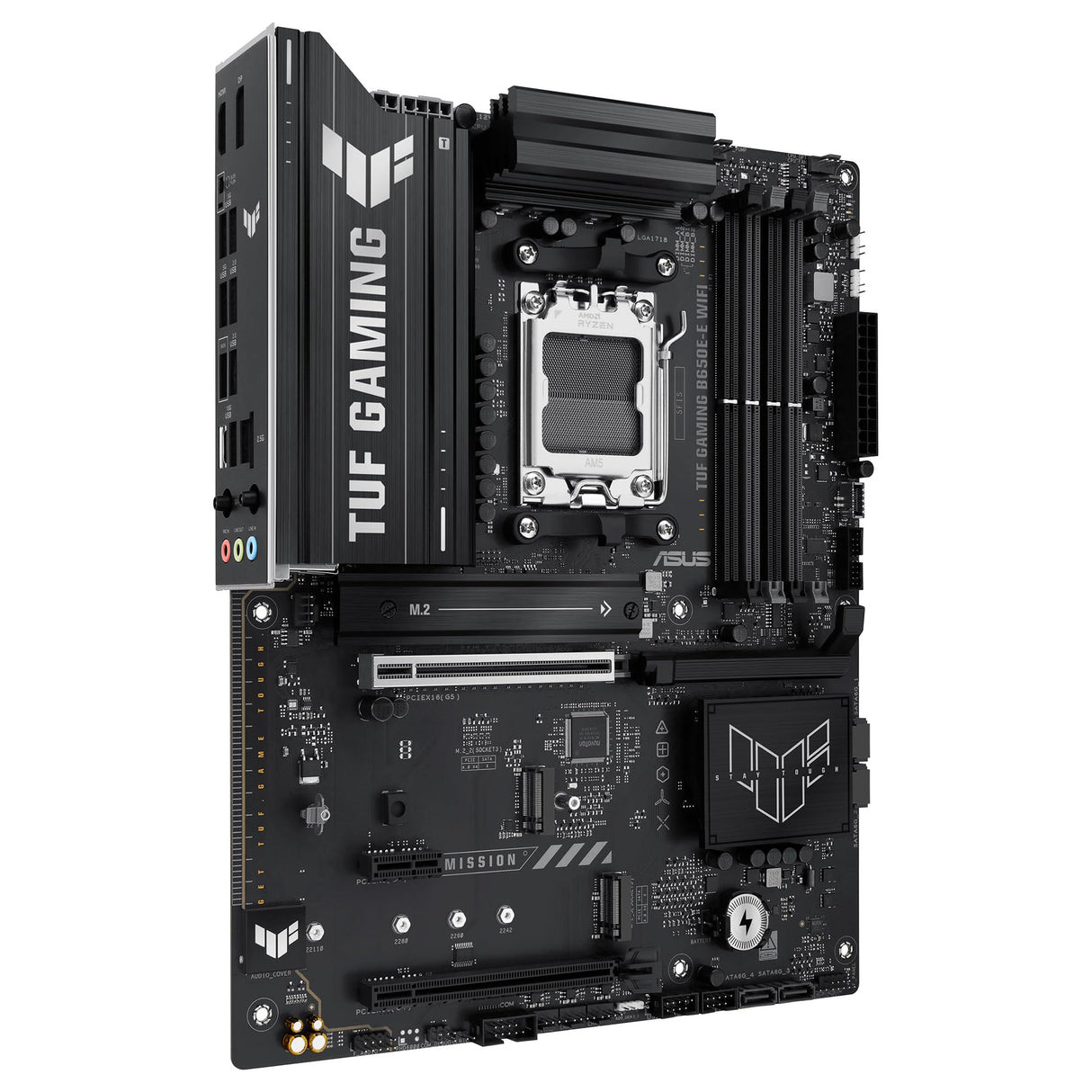ASUS TUF Gaming B650E-E WiFi - Placa Base AMD B650 ATX, 8+2+1 etapas de Potencia 80A, DDR5, PCIe 5.0, M.2, Wi-Fi 6E, Ethernet 2,5 GB, DisplayPort, HDMI, USB Tipo-C, BIOS Flashback, Aura Sync