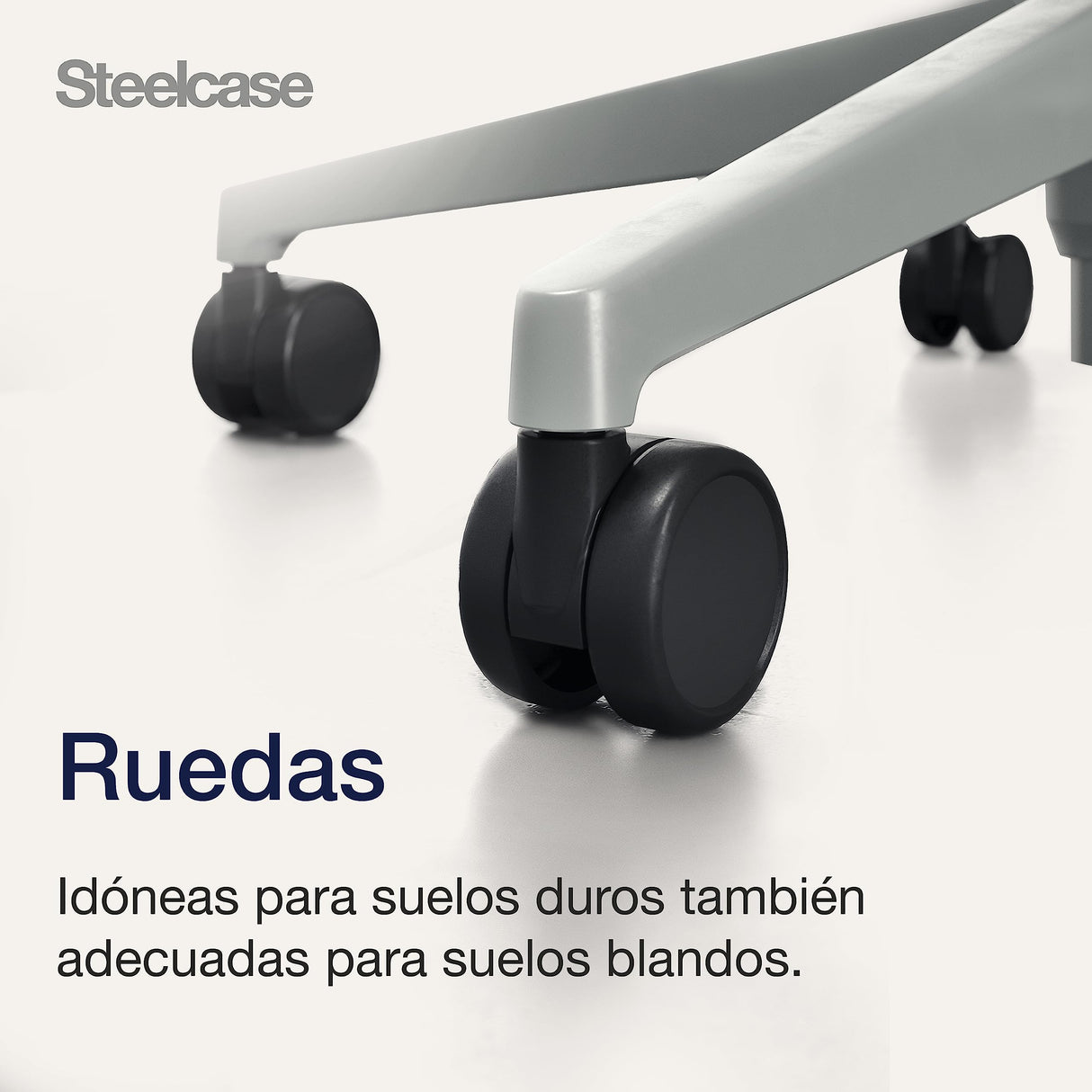 Steelcase SILQ Silla ergonómica de altura ajustable, carcasa de plástico platino sólido o merle y tapicería pimienta