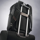Samsonite Kombi - Mochila de negocios, Negro/Marrón, 17.5 x 12 x 7-Inch, Kombi - Mochila de negocios