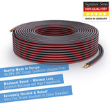 PureLink SP062-050 Cable de Altavoz 2x2,5 mm² (99,9% OFC de Cobre Completo, Cable Trenzado de 0,20 mm) Cable de Altavoz de Alta fidelidad, 50 m, Negro