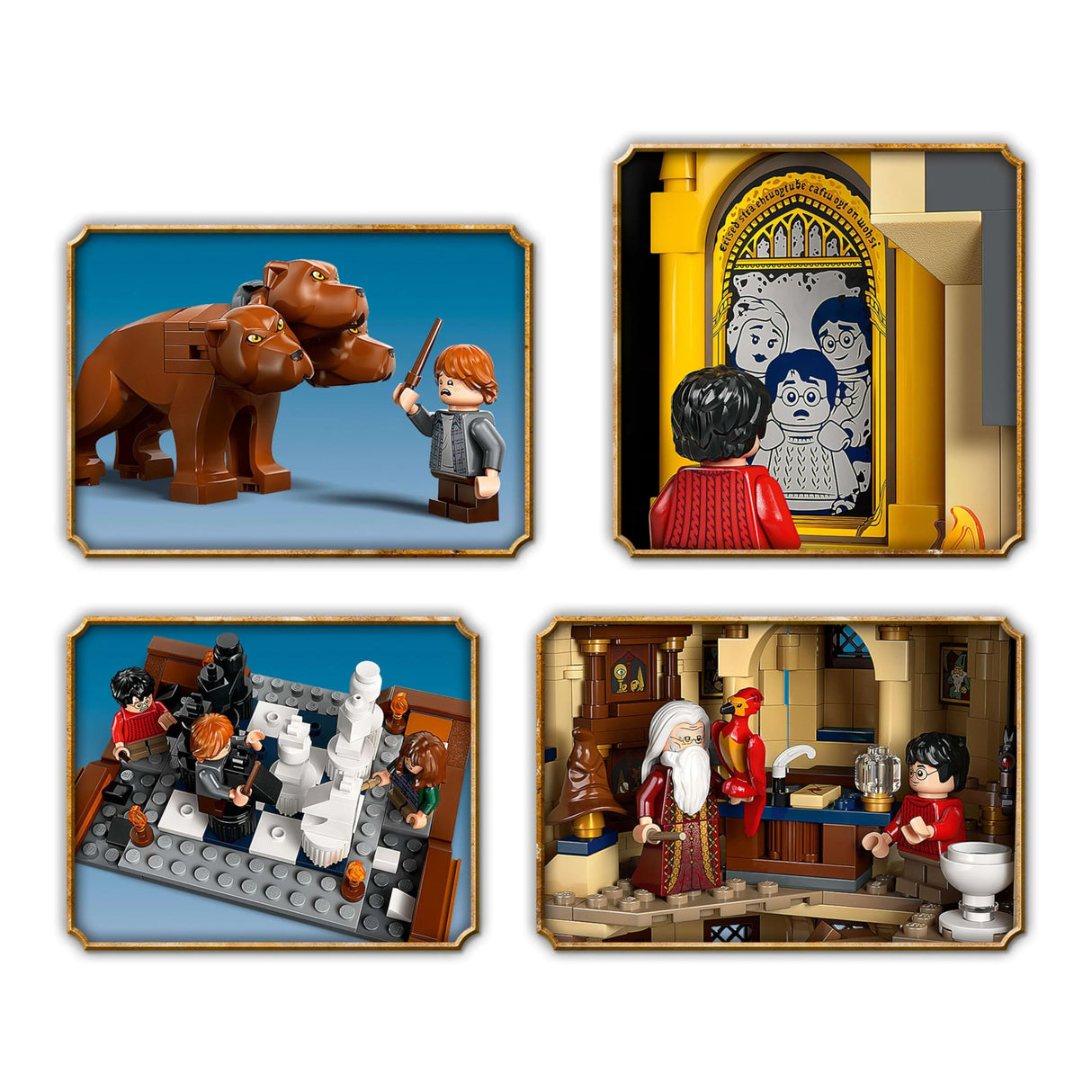 LEGO Harry Potter Castillo de Hogwarts: Torre Central - Castillo de Juguete con Cuarto de Llaves Voladoras y Ajedrez Mágico - 12 Minifiguras - Regalo para Niñas y Niños de 10+ Años 76454