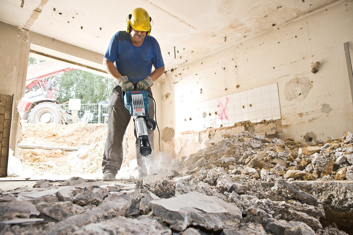 Bosch Professional GSH 16-28 - Martillo demoledor (41 J, Hex 28 mm, Vibration Control, en maletín con ruedas)