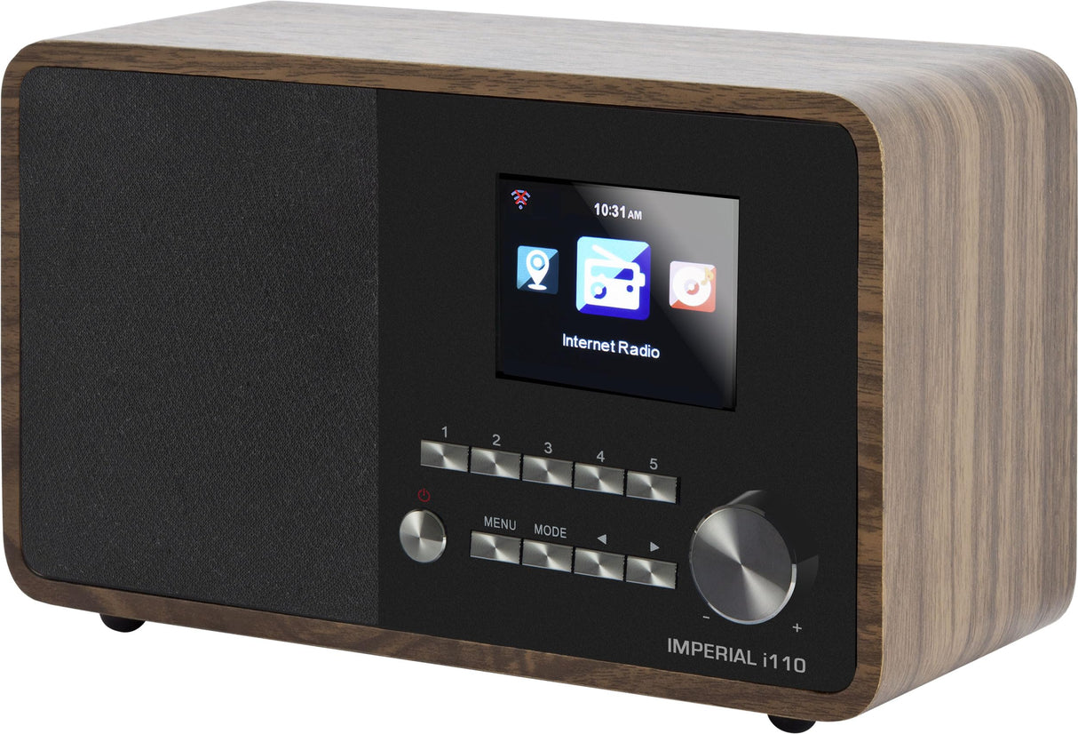 Imperial i110 Internet Digital Madera - Radio (Internet, Digital, TFT, 3,5 mm, Corriente alterna, AAC, MP3, WMA)