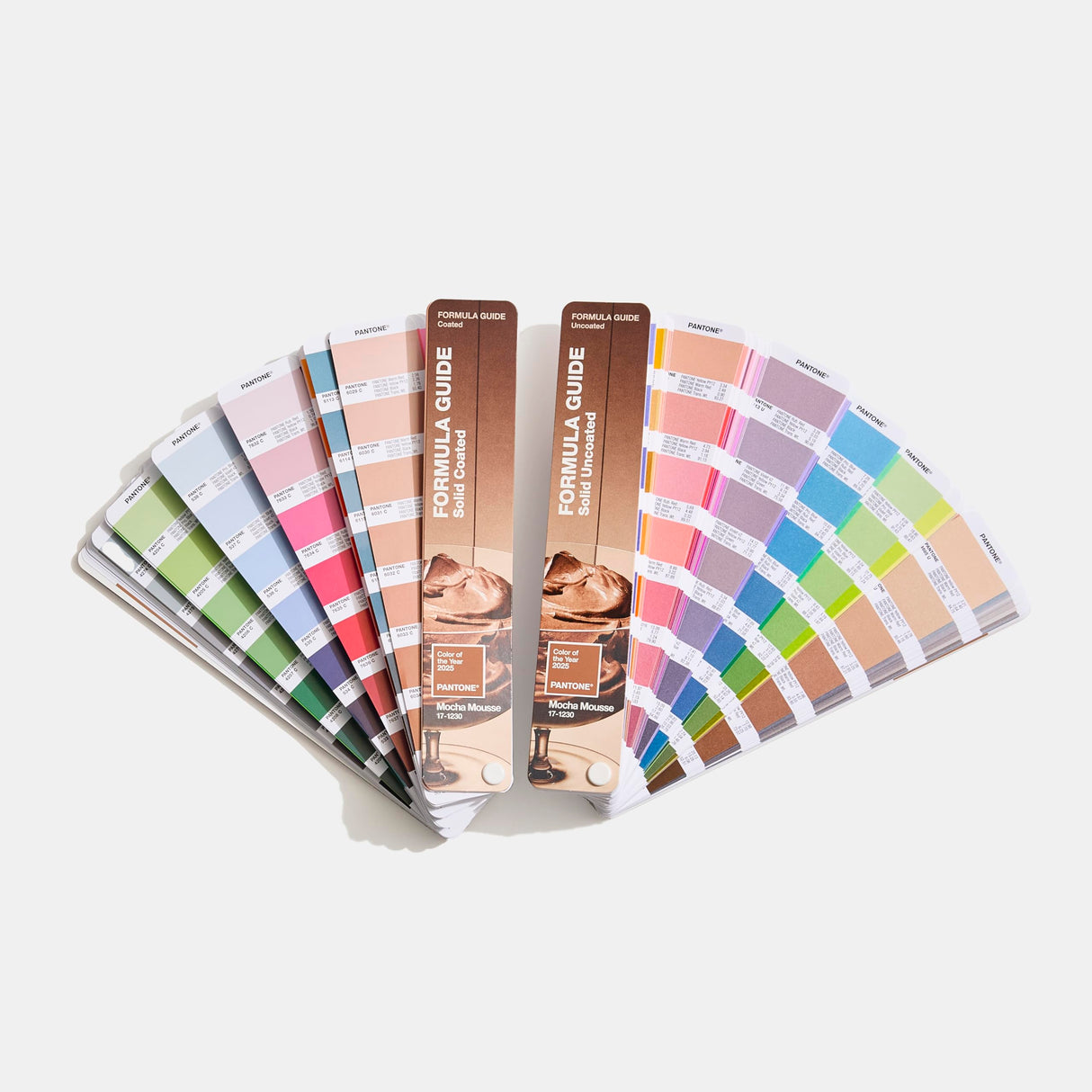 Pantone Guía de Fórmulas GP1601B (Edición Color del Año 2025) - Abanicos de color con y sin revestimiento para referencia de color en disposición cromática