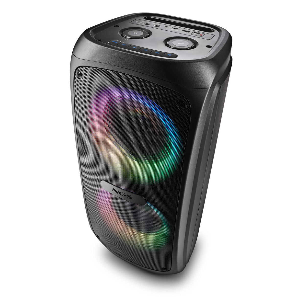 NGS Wild Temper Altavoz Portátil Inalámbrico con Batería Bluetooth/USB/AUX IN 200W Negro