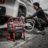 Einhell Professional Compresor con batería SILENZZO 36/210 Power X-Change (36 V, máx. 8 bar, depósito de 8 l, potencia de aspiración 210 l/min, manómetro, sin aceite, silencioso, sin batería)