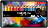 Lápiz de color tiza-pastel STABILO CarbOthello - Caja de metal con 60 colores