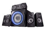 Trust Gaming GXT 658 Tytan 5.1 Sistema de Altavoces con Iluminación LED y Sonido Envolvente, Altavoz Alámbrico, Speaker para PC, Ordenador Portátil, Smart TV, Consola - Negro