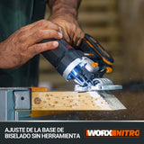 WORX Sierra de calar 20V | Power Share| WX542 Potente motor sin escobillas |1 batería de 2Ah, cargador y maletín | 3 posiciones, penduleo y tubo de aspiración