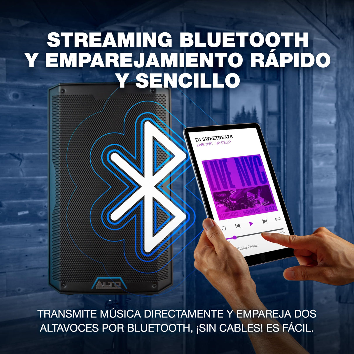 ALTO TS410 Altavoz Autoamplificado 2000W 10 Pulgadas con Mesa de Mezclas de 3 Canales, Streaming Bluetooth, Emparejamiento Inalámbrico de Altavoces, DSP y App