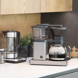 Trebs Filter Coffee Machine 24110 - Coffee Machine with Direct Brewing System - 10 Cups at 1 L Capacity - Automatic Shut-Off - Drip Stop - Aluminium Design - Aluminium/Black