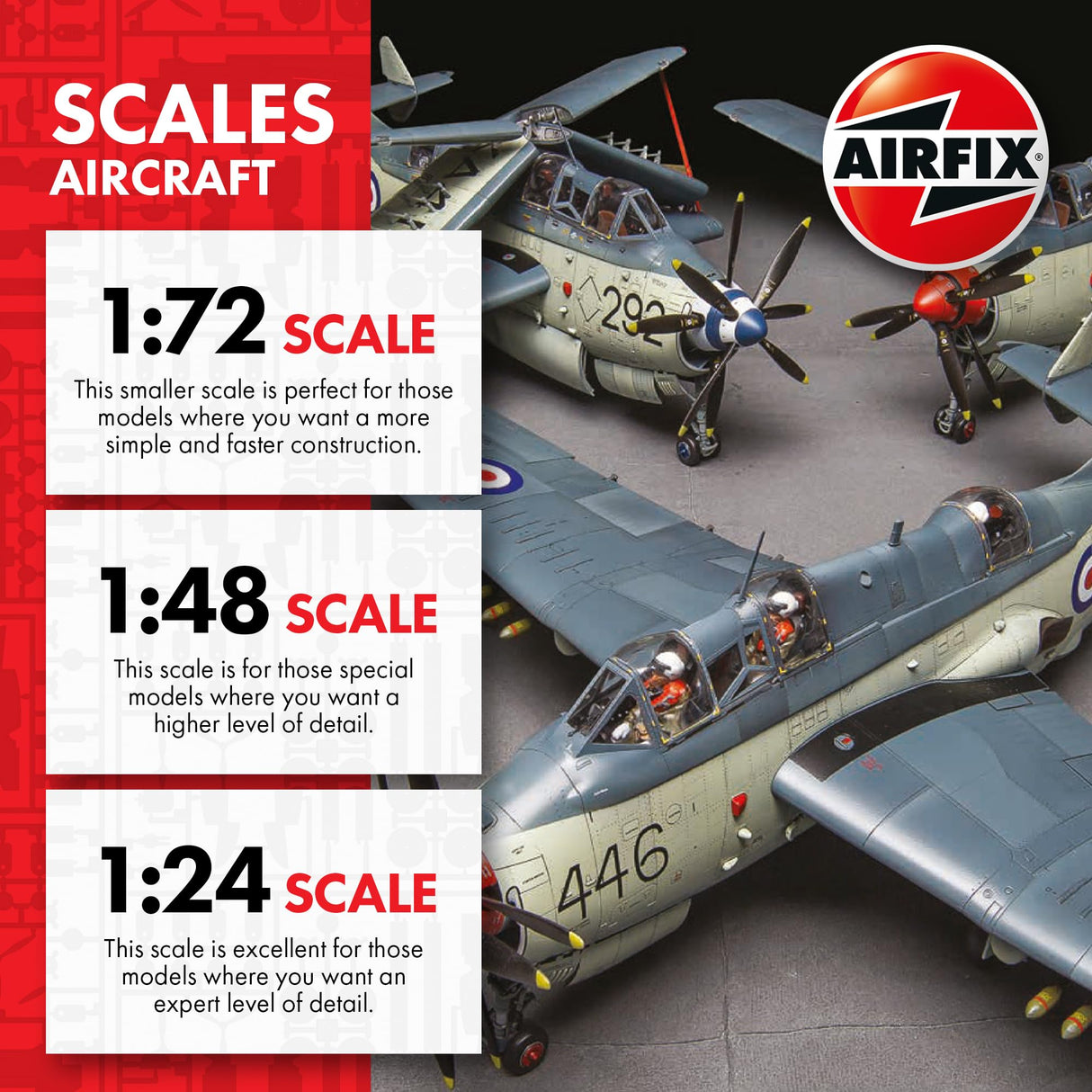 Airfix A17002 Supermarine Spitfire MK.VIII Military Aircraft Plastic Model Kit Aviones Militares Juguete, Multicolor, 1:24 Scale (Hornby Hobbies Ltd