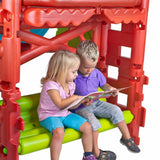 FEBER - Wood House, Centro de Actividades en el Bosque con Tobogán y Mesa Convertible en Arenero, Colores Luminosos y Resistentes a la Luz, Fácil Montaje, Niños de 3 a 8 años, Famosa (800009590)