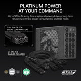 CORSAIR HX1500i (2025) Fuente de Alimentación ATX Ultra Silenciosa Totalmente Modular con Cable 12V-2x6 – Compatible con ATX 3.1 y PCIe 5.1, Eficiencia Cybenetics Platinum – Negro