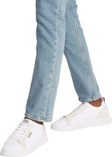 Tommy Hilfiger Sneaker con Suela Vulcanizada Hombre Light Knit Seasonal Elegante, Blanco (White), 43