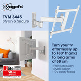 Vogel's TVM 3445 Soporte TV Giratorio para televisores de Entre 32 a 65 Pulgadas, Máx 25 kg, Gira hasta 180º, Inclinable hasta 20º, Soporte para TV máx. VESA 400x400, Compatibilidad Universal